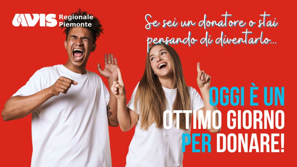 Oggi è un ottimo giorno per donare